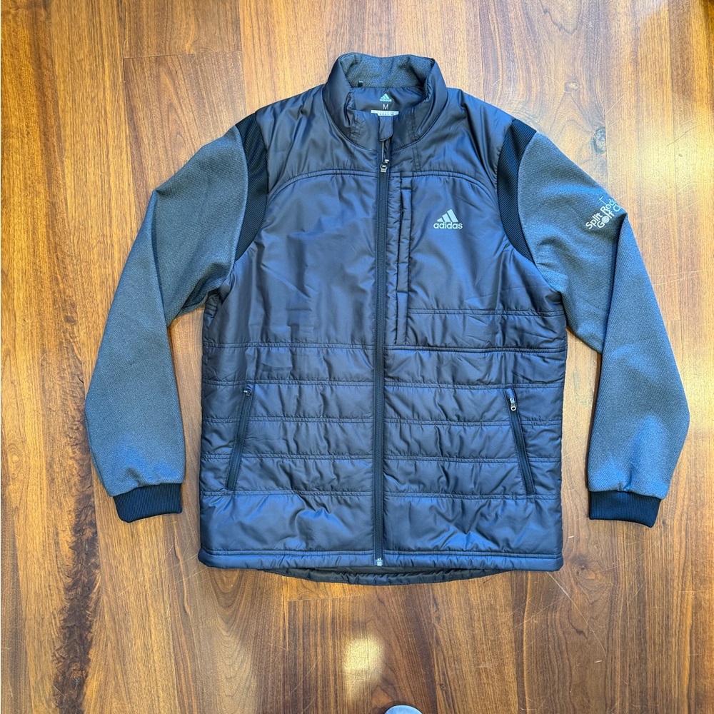 EUC Adidas Men's Black & Gray Golf Performance Climate Heat Jacket. Medium.